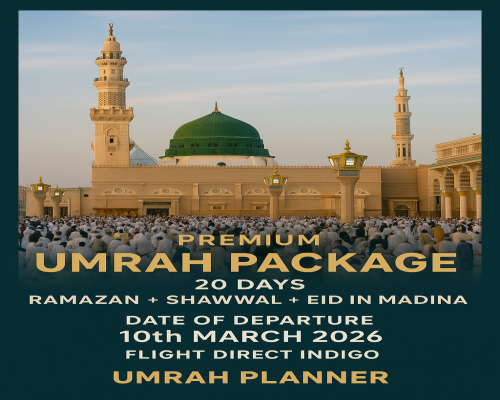 UM-121 Umrah premium Ramzan + Shawwal + Eid in Medina